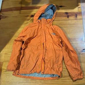 orange north face hyvent